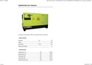 Dízel generátorok PRAMAC Lifter GSW 220 V