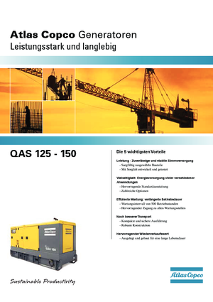 Dízel generátorok Atlas Copco QAS 125 VDS