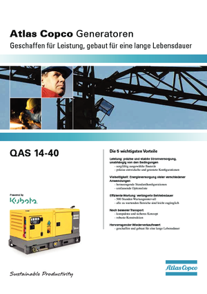 Dízel generátorok Atlas Copco QAS 30 KDS