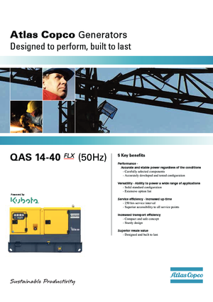Dízel generátorok Atlas Copco QAS 40 KDS FW