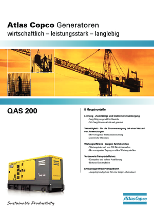 Dízel generátorok Atlas Copco QAS 200 VDS