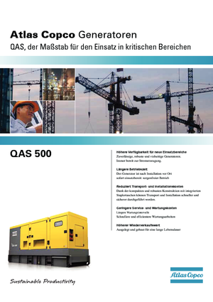 Dízel generátorok Atlas Copco QAS 500 VD
