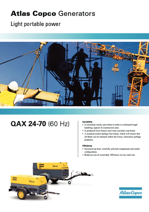 Dízel generátorok Atlas Copco QAX 70
