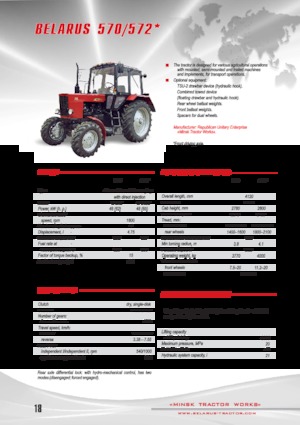 2WD traktorok Belarus 570