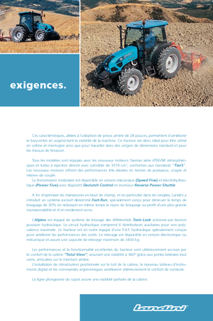 4WD traktorok Landini Alpine 70 GT