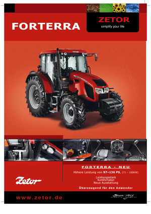 4WD traktorok Zetor Forterra 135