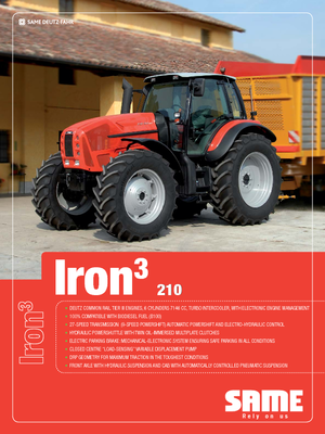 4WD traktorok SAME Iron³ 210 DCR