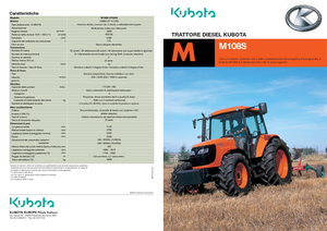 4WD traktorok Kubota M 108 S