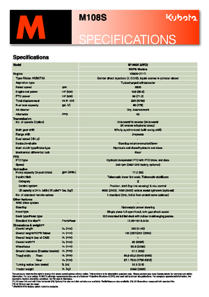 4WD traktorok Kubota M 108 S