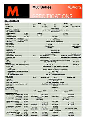 4WD traktorok Kubota M 7060