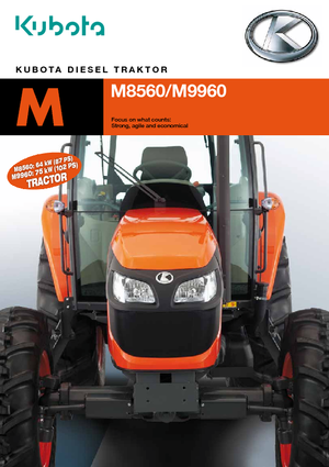 4WD traktorok Kubota M 9960