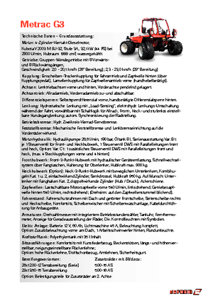 4WD traktorok Reform Werke Metrac G 3