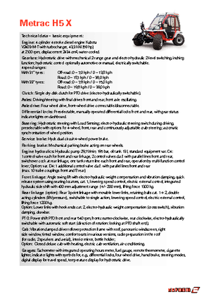 4WD traktorok Reform Werke Metrac H 5 X