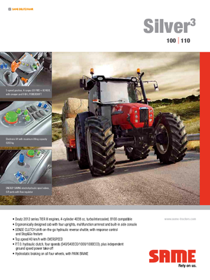4WD traktorok SAME Silver³ 100 DT