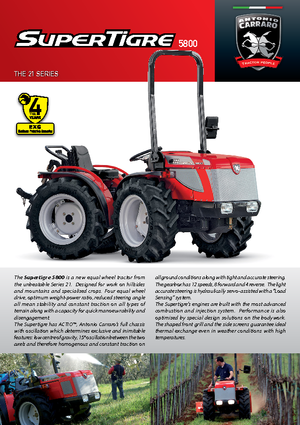 4WD traktorok Carraro Supertigre 5800