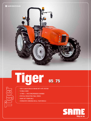 4WD traktorok SAME Tiger 65