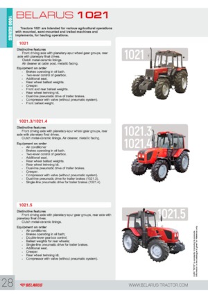 4WD traktorok Belarus 1021.3