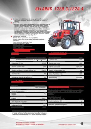4WD traktorok Belarus 1220.3