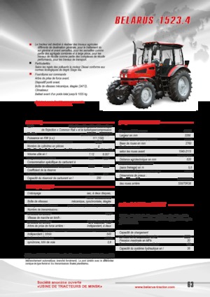 4WD traktorok Belarus 1523.4