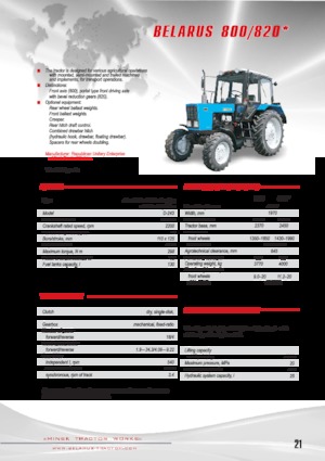 4WD traktorok Belarus 820 F