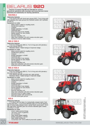 4WD traktorok Belarus 920.4