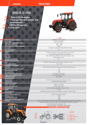 4WD traktorok Ursus C-380
