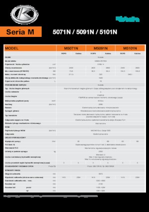 4WD traktorok Kubota M5101N