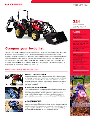 Kompakt kommunális traktorok Yanmar SA324