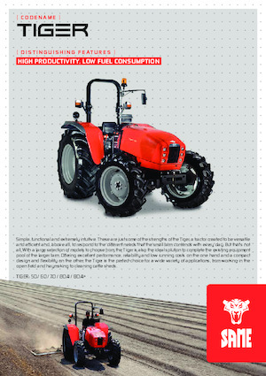 4WD traktorok SAME Tiger 80.4+