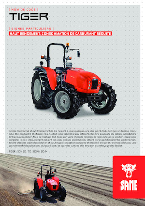 4WD traktorok SAME Tiger 80.4+
