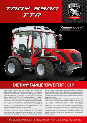 4WD traktorok Carraro Tony 8900 TTR