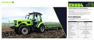 4WD traktorok Zoomlion ZK654