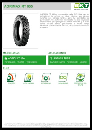 Mezőgazdasági abroncsok BKT AGRIMAX RT 955 270/95 R 36