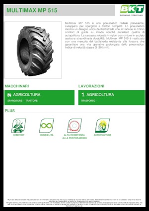 Mezőgazdasági abroncsok BKT MULTIMAX MP 515 445/65 R 22.5 MPT