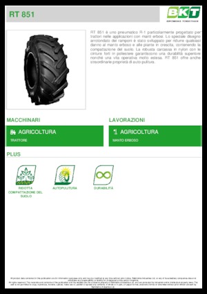 Mezőgazdasági abroncsok BKT RT 851 14.9L R 20