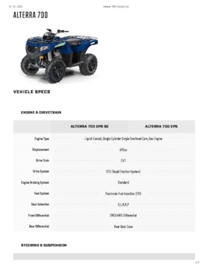 ATVk és Quadok Artic Cat ALTERRA 700 EPS SE 