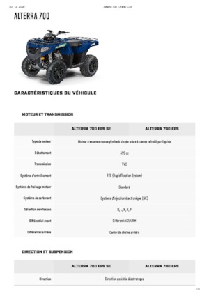 ATVk és Quadok Artic Cat ALTERRA EPV 700 EPS 