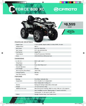 ATVk és Quadok CFMOTO CFORCE 800XC