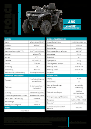 ATVk és Quadok CFMOTO CFORCE 850 Touring ABS SE