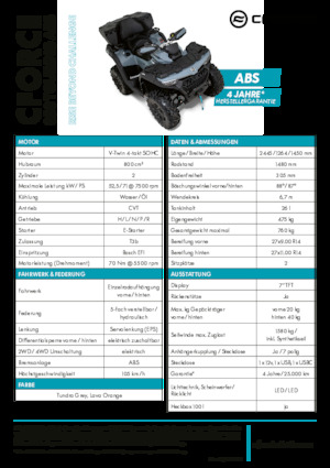 ATVk és Quadok CFMOTO CFORCE 850 Touring