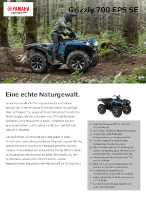 ATVk és Quadok Yamaha GRIZZLY 700 EPS SE
