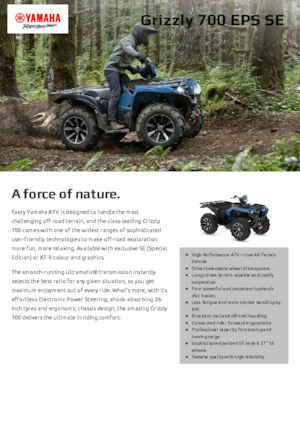 ATVk és Quadok Yamaha GRIZZLY 700 EPS SE