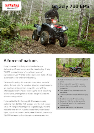 ATVk és Quadok Yamaha GRIZZLY 700 EPS