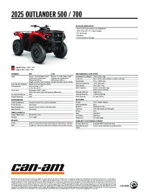 ATVk és Quadok can-am OUTLANDER 700