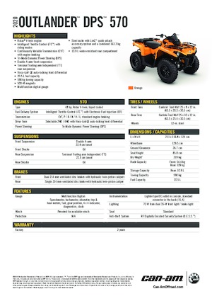 ATVk és Quadok can-am OUTLANDER 570 DPS 