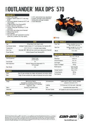 ATVk és Quadok can-am OUTLANDER 450 DPS MAX 