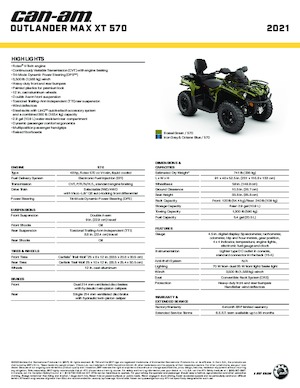 ATVk és Quadok can-am OUTLANDER 570 MAX XT 