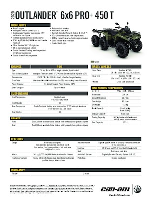 ATVk és Quadok can-am OUTLANDER 6X6 XU+ 450 T