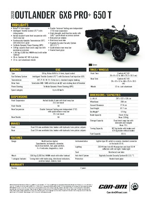 ATVk és Quadok can-am OUTLANDER 6X6 XU+ 650T 