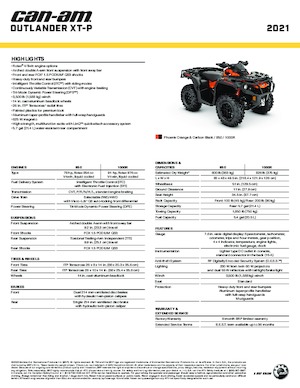 ATVk és Quadok can-am OUTLANDER 1000R XT-P 